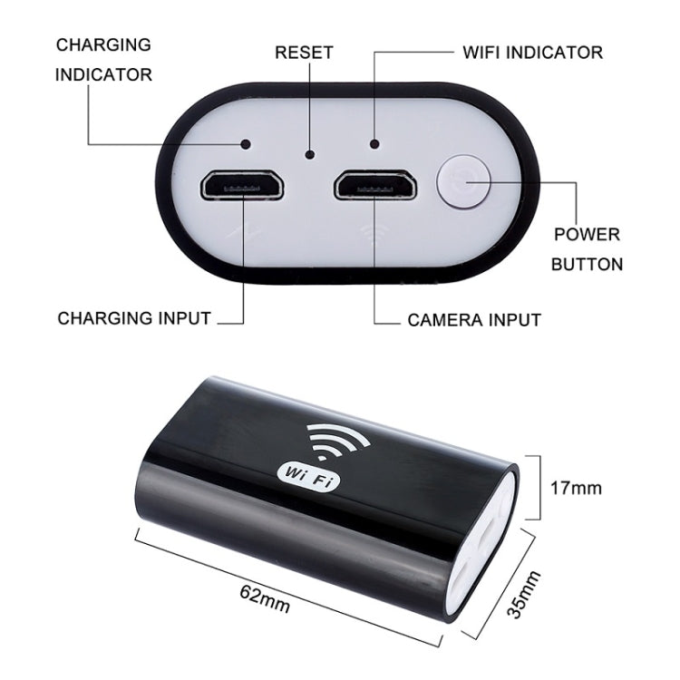 F99 HD Mobile Phone Endoscope, 8mm Waterproof Pipe Endoscope, Wifi Version, Flexible Cord, Length: 10m, Length: 10m