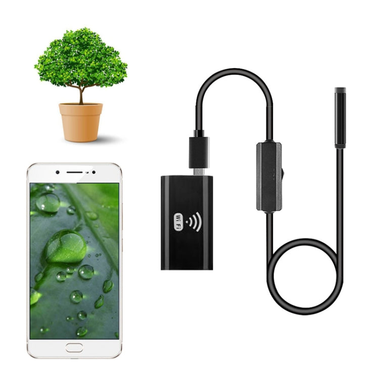 F99 HD Mobile Phone Endoscope, 8mm Waterproof Pipe Endoscope, Wifi Version, Hardwire, Length: 1m, Length: 1m