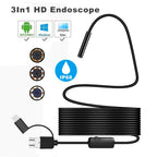 Y101 8mm Spiral Head 3 In 1 Waterproof Digital Endoscope Inspection Camera, Length: 2m Flexible Cable, Length: 2m Flexible Cable