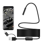 Y101 8mm Spiral Head 3 In 1 Waterproof Digital Endoscope Inspection Camera, Length: 5m Hard Cable, Length: 5m Hard Cable