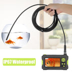 P30 5.5mm IP67 Waterproof 4.3 inch HD Portable Endoscope Hard Cable Industrial Endoscope, Cable Length: 2m, 2m, 2m (Blue)