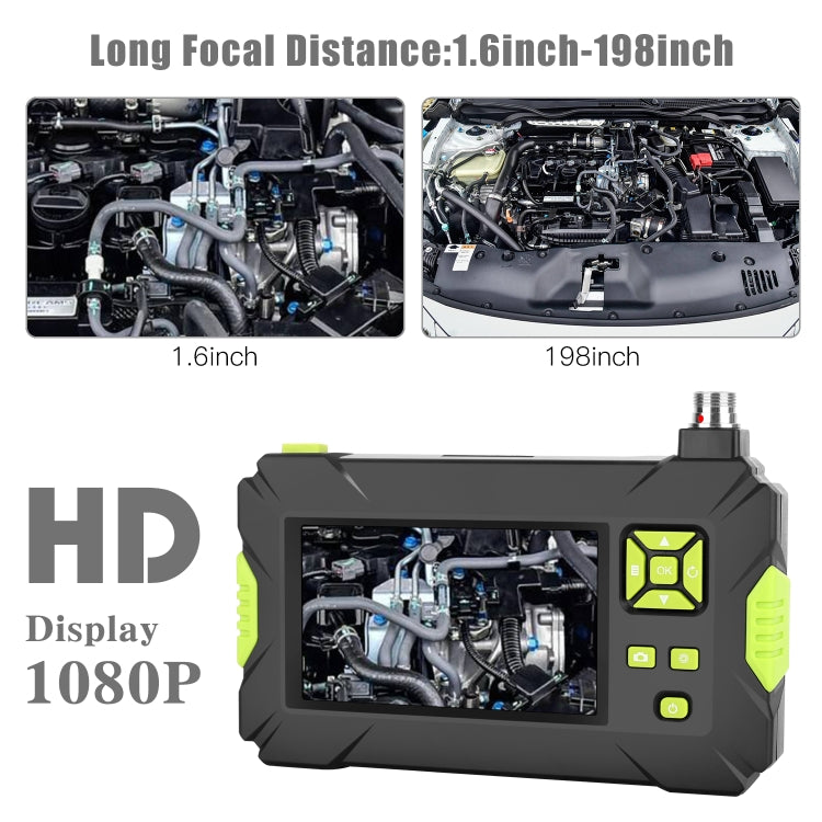 P30 5.5mm IP67 Waterproof 4.3 inch HD Portable Endoscope Hard Cable Industrial Endoscope, Cable Length: 5m, 5m, 5m (Blue)