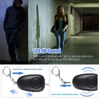 BJY-08 130dB Dual Bright LEDs Personal Alarm Women Self-Defense Alarm
