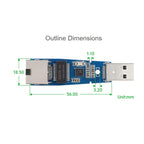 Waveshare USB 3.2 Gen1 to Gigabit Ethernet Converter Module, Driver-Free