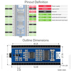 Waveshare Audio Expansion Module for Raspberry Pi Pico, Concurrently Headphone / Speaker Output, 20167