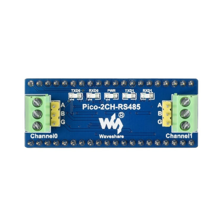 Waveshare 2-Channel RS485 Module for Raspberry Pi Pico, SP3485 Transceiver, UART To RS485, 19717