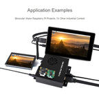 Waveshare Dual Gigabit Ethernet Mini-Computer with Metal Case & Cooling Fan for Raspberry Pi CM4, Dual Gigabit Ethernet