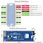 Waveshare UPS Module Uninterruptible Power Supply 600mAh Li-Po Battery Module Stackable Board for Raspberry Pi Pico, UPS