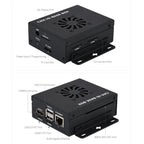 Waveshare Mini IO Board Full Ver Mini-Computer Base Box with Metal Case & Cooling Fan for Raspberry Pi CM4, Mini IO Board Full Ver