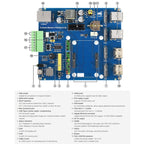 Waveshare Compute Module IO Board with PoE Feature (Type B) for Raspberry Pi all Variants of CM4, Type B for Raspberry Pi  CM4