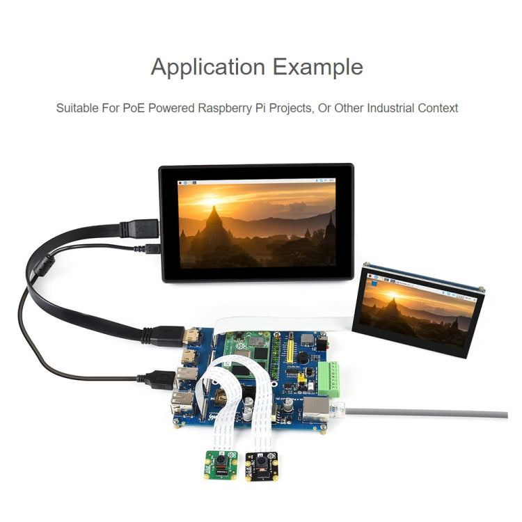 Waveshare Compute Module IO Board with PoE Feature (Type B) for Raspberry Pi all Variants of CM4, Type B for Raspberry Pi  CM4