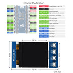 WAVESHARE 1.44 inch LCD 65K Colors 128 x 128 Display Module for Raspberry Pi Pico,  SPI Interface, 1.44 inch