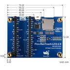 WAVESHARE 2.8 inch 262K Colors 320 x 240 Pixel Touch Display Module for Raspberry Pi Pico, SPI Interface, 2.8 inch