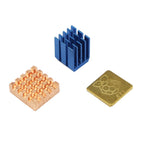 3 in 1 Cooling Heatsink Copper + Aluminium Heat Sink Pad Shims for Raspberry Pi 3 / 2 / B+, For Raspberry Pi 3 / 2 / B+