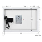 Waveshare High Conversion Efficiency 18V 10W Solar Panel, 19598