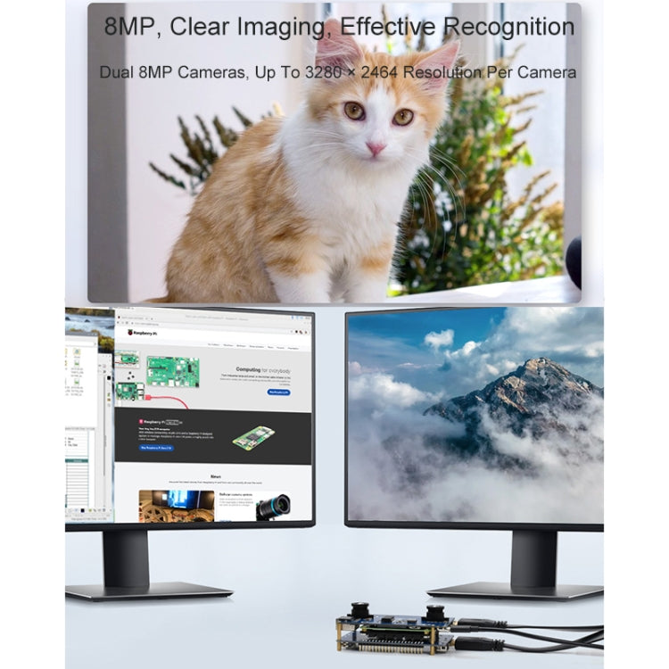 Waveshare Binocular Camera Base Board with Interface Expander for Raspberry Pi Compute Module 4