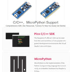 Waveshare RP2040-Plus Pico-like MCU Board Based on Raspberry Pi MCU RP2040, without Pinheader, RP2040-Plus without Pinheader