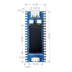 Waveshare RP2040-LCD-0.96 Pico-like MCU Board Based on Raspberry Pi MCU RP2040, with Pinheader, RP2040-LCD-0.96