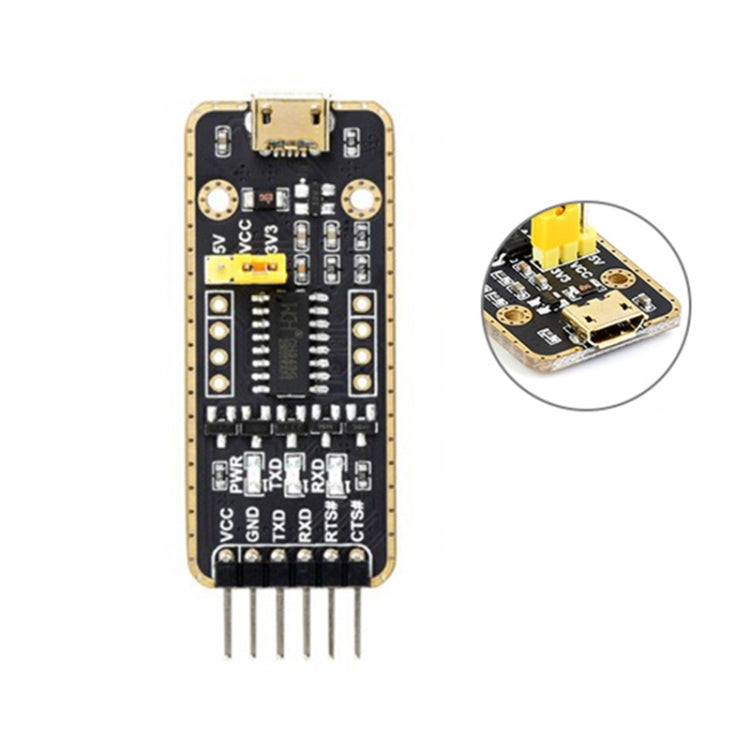 Waveshare Micro USB to UART High Band Rate Transmission Module Connectors, Micro USB
