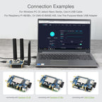 Waveshare SIM8202G-M2 5G HAT B Multi Band Snapdragon X55 Module Board for Raspberry Pi, SIM8202G-M2 5G HAT B