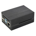 Waveshare Stripe Aluminum Cooling Case for Raspberry Pi 4, Built-In Active Radiator with Fins, Stripe Aluminum Cooling Case