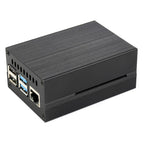 Waveshare Stripe Aluminum Cooling Case for Raspberry Pi 4, Built-In Active Radiator with Fins, Stripe Aluminum Cooling Case