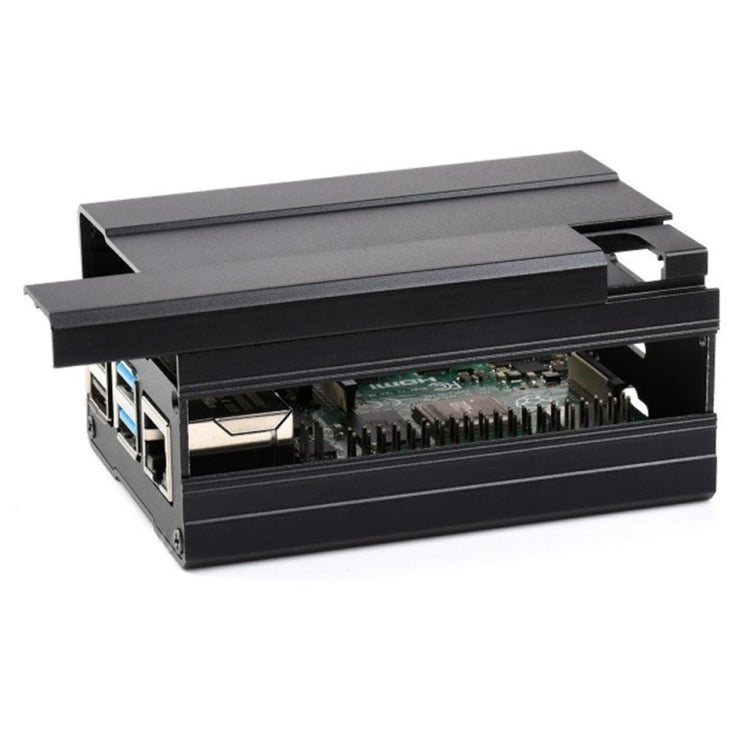 Waveshare Aluminum Chamfered Design Case for Raspberry Pi 4B, Aluminum Chamfered Case
