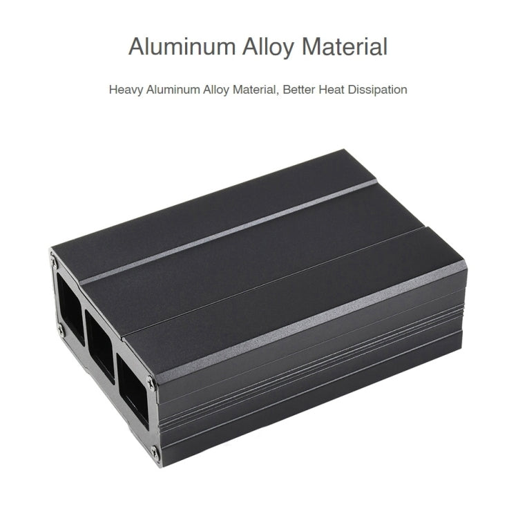 Waveshare Aluminum Chamfered Design Case for Raspberry Pi 4B, Aluminum Chamfered Case
