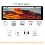 WAVESHARE 7.9 inch Capacitive Touch Display For Raspberry Pi, 400 x 1280, IPS, DSI Interface, 7.9 inch