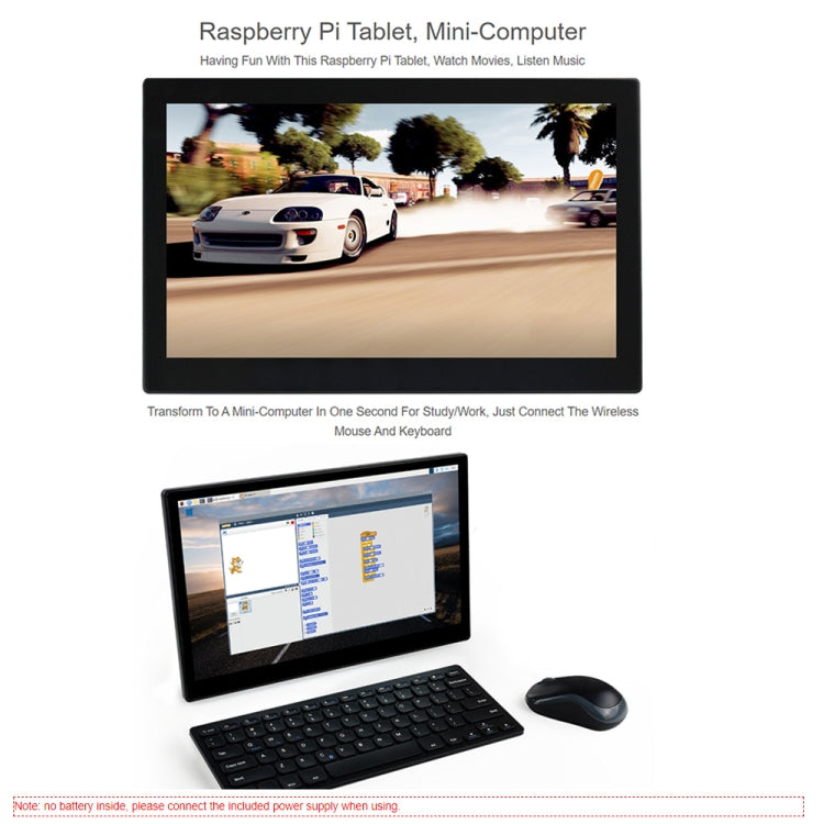 Waveshare 13.3 inch Mini-Computer Powered by Raspberry Pi 3A+, HD Touch Screen