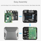 Waveshare Argon One M.2 Aluminum Case For Raspberry Pi 4, with M.2 Expansion Slot, Argon One M.2
