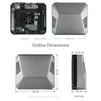 Waveshare Argon One M.2 Aluminum Case For Raspberry Pi 4, with M.2 Expansion Slot, Argon One M.2