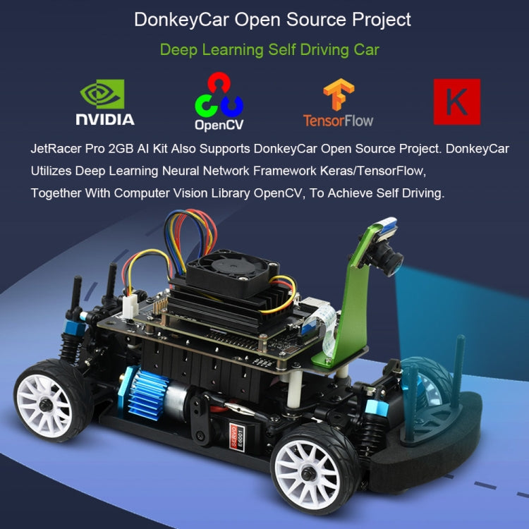 Waveshare JetRacer Pro 2GB AI Kit, High Speed AI Racing Robot Powered by Jetson Nano 2GB, Pro Version, EU Plug, JetRacer Pro 2GB AI  Kit