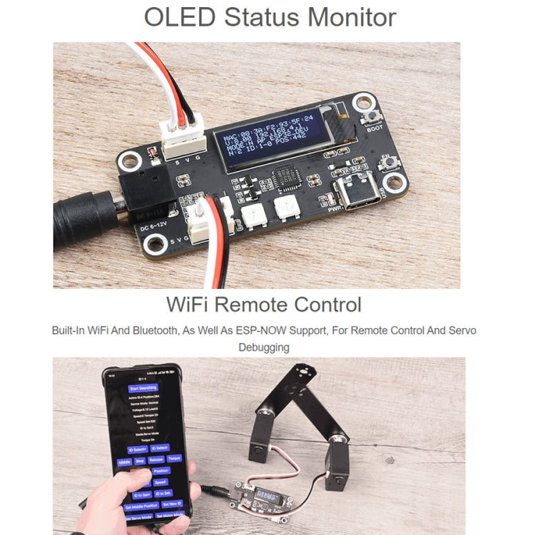 Waveshare ESP32 Servo Driver Expansion Board, Built-In WiFi and BT, 21593