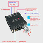 50W MP3 Stereo Audio Digital Power Amplifier Board Bluetooth Amplifier Module, with Shell, With Shell