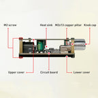 50W MP3 Stereo Audio Digital Power Amplifier Board Bluetooth Amplifier Module, without Shell, Without Shell