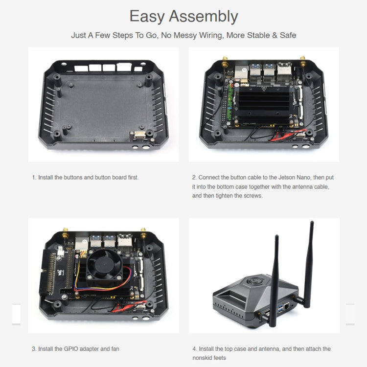 Waveshare Aluminum Case Type F for Jetson Nano Development Kit