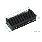 Waveshare Aluminum Alloy Protection Case for Raspberry Pi Zero Series, Fits Zero / Zero 2 W