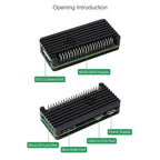 Waveshare Aluminum Alloy Protection Case for Raspberry Pi Zero Series, Fits Zero / Zero 2 W