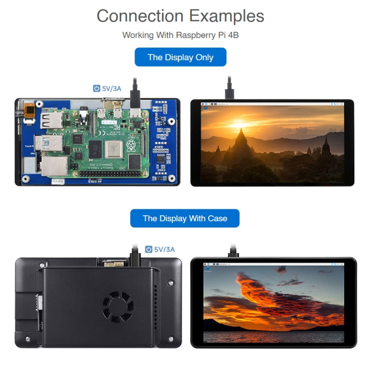 Waveshare 5.5 inch 1440 x 2560 2K Capacitive Touch LCD Display IPS Screen for Raspberry Pi , HDMI Interface, 5.5 inch