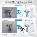 20cm Folding Portable 550LM Light Photo Lighting Studio Shooting Tent Box Kit with 6 Colors Backdrops (Black, White, Yellow, Red, Green, Blue), Unfold Size: 24cm x 23cm x 23cm
