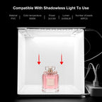 20cm Include 2 LED Panels Folding Portable 1100LM Light Photo Lighting Studio Shooting Tent Box Kit with 6 Colors Backdrops (Black, White, Yellow, Red, Green, Blue), Unfold Size: 24cm x 23cm x 23cm