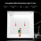 PULUZ 20cm Folding Portable 550LM Light Photo Lighting Studio Shooting Tent Box Kit with 2 Colors Backdrops (Black, White), Unfold Size: 24cm x 23cm x 23cm