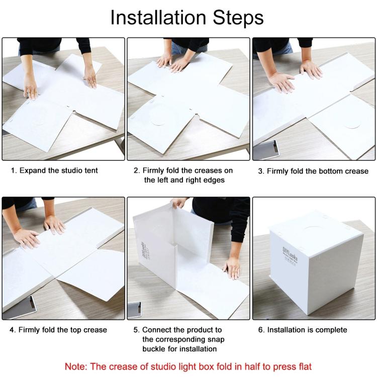 20cm Include 2 LED Panels Folding Portable 1100LM Light Photo Lighting Studio Shooting Tent Box Kit with 2 Colors Backdrops (Black, White), Unfold Size: 24cm x 23cm x 23cm