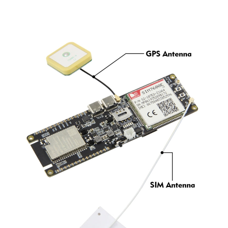 TTGO T-SIM7600E-H ESP32 WiFi Bluetooth 18560 Battery Holder Solar Charge Module Development Board, T-SIM7600E-H