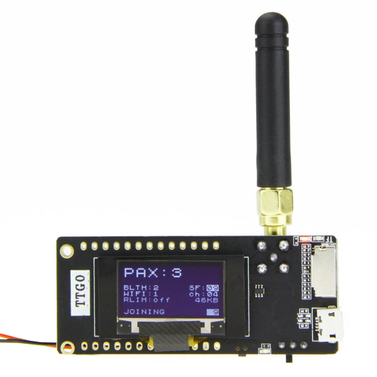 TTGO LORA32 V2.1 ESP32 0.96 inch OLED Bluetooth WiFi Wireless Module 868MHz SMA IP5306 Module with Antenna, 868MHz