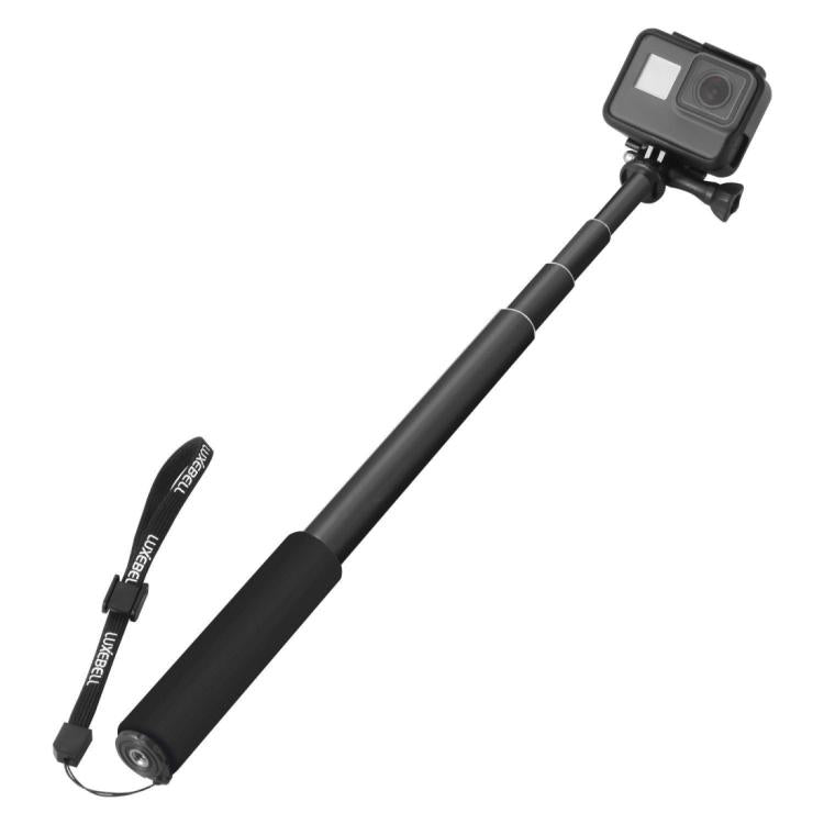 For DJI / Insta360 / GoPro and Other Action Camera Universal Aluminum Alloy Selfie Stick with Adapter, Length: 25-75cm, Length: 25-75cm