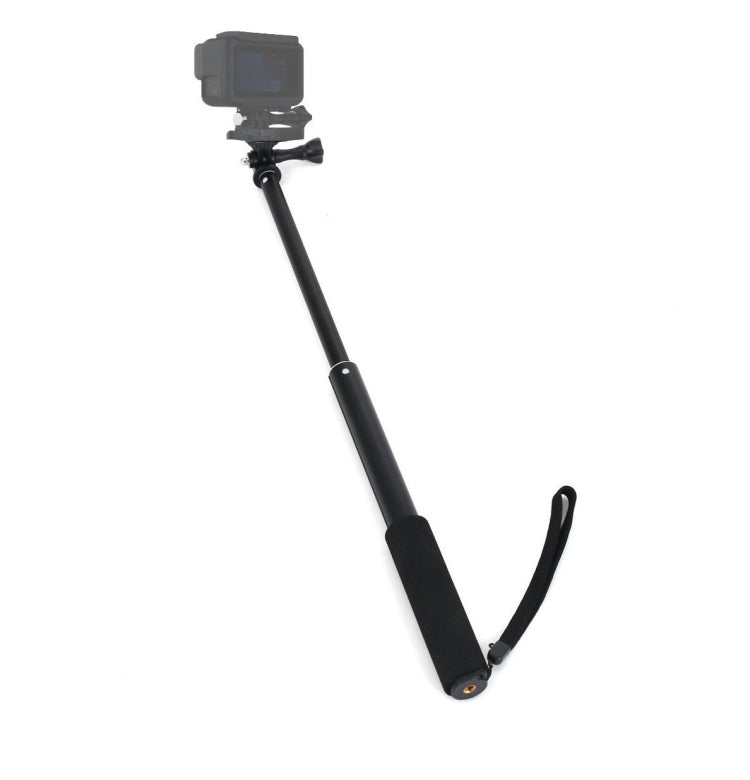 For DJI / Insta360 / GoPro and Other Action Camera Universal Aluminum Alloy Selfie Stick with Adapter, Length: 25-75cm, Length: 25-75cm