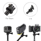 For DJI / Insta360 / GoPro and Other Action Camera Universal Aluminum Alloy Selfie Stick with Adapter, Length: 25-75cm, Length: 25-75cm