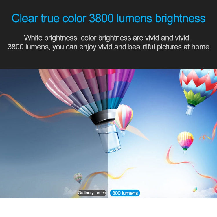 Wejoy K5+ 3400 Lumen 1280x1080 1080P Android 5.1 HD Bluetooth WiFi Smart 3D Ultra-Short Focus Projector, Support HDMI x 2 / USB x 2 /  Micro SD Card